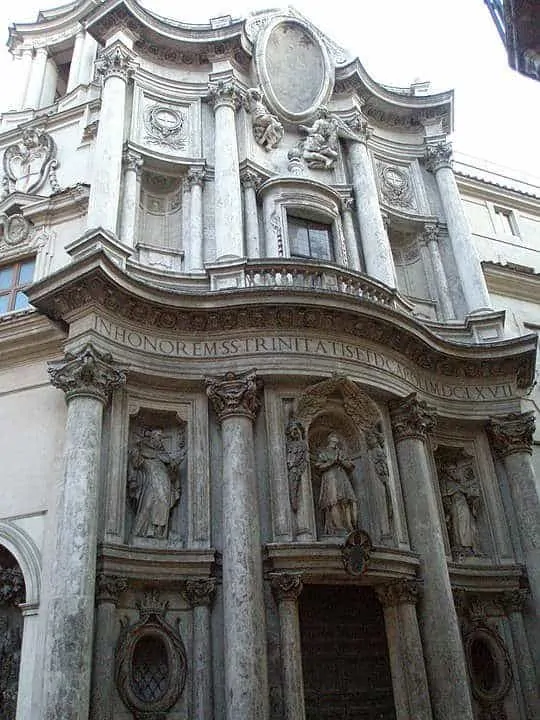Barokowa fasada kościoła San Carlo alle Quattro Fontane