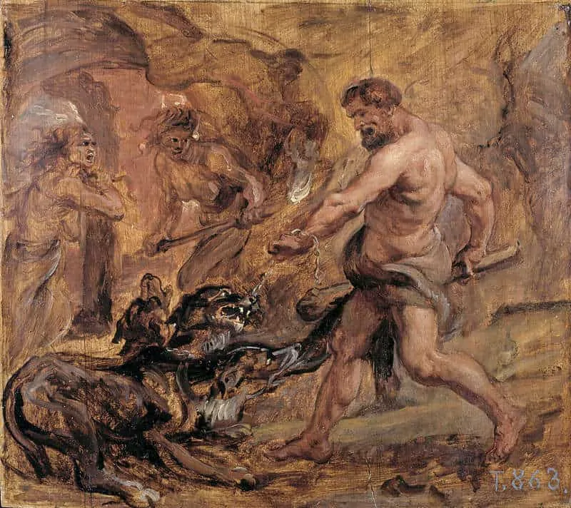 cerber walczy z herkulesem