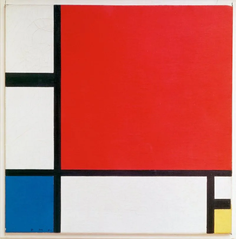 Kompozycja w czerwieni, błękicie i żółcieni -  Piet Mondrian
