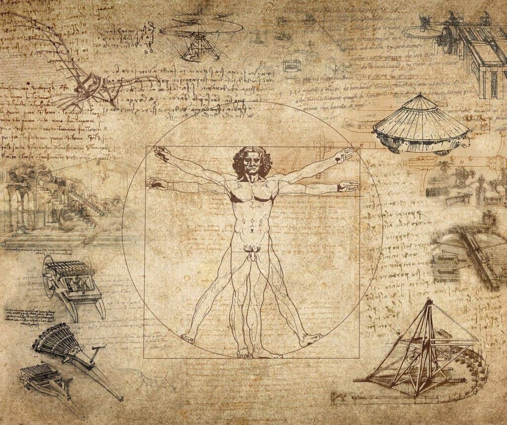 Człowiek witruwiański, Leonardo da Vinci