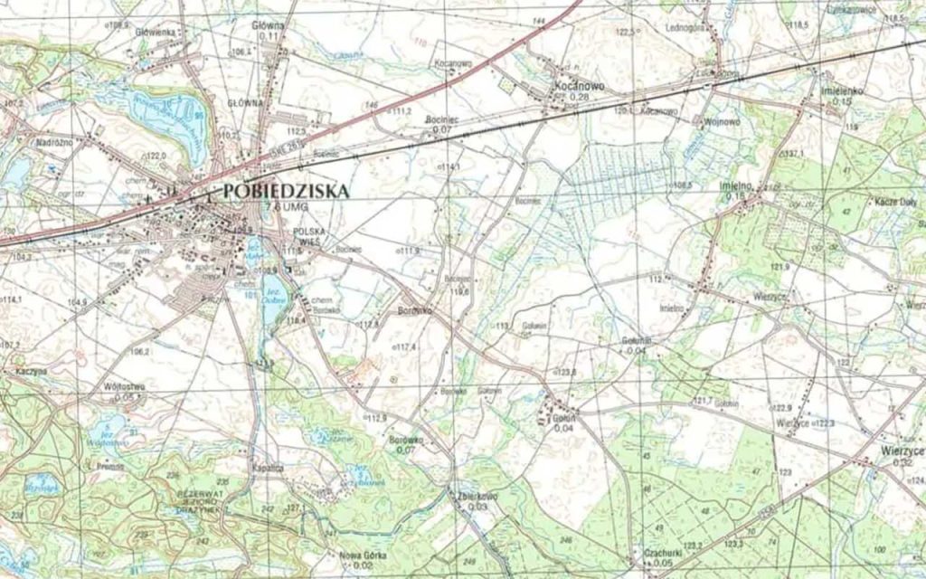 rodzaje map – mapa topograficzna w skali 1:10 000
Źródło: umww.p