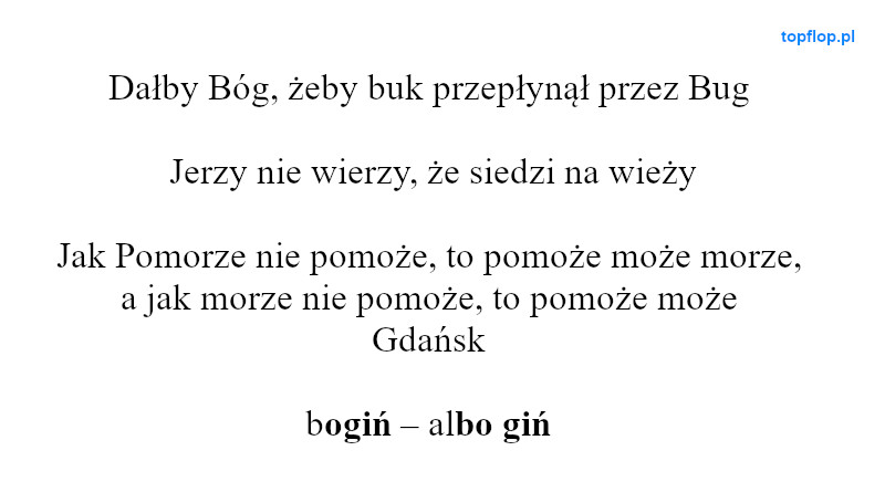 przykład rymów kalamburowych