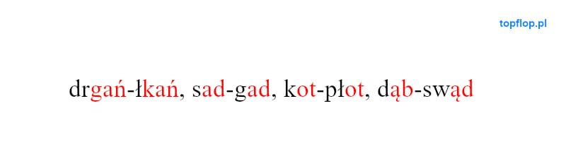 przykład rymów męskich