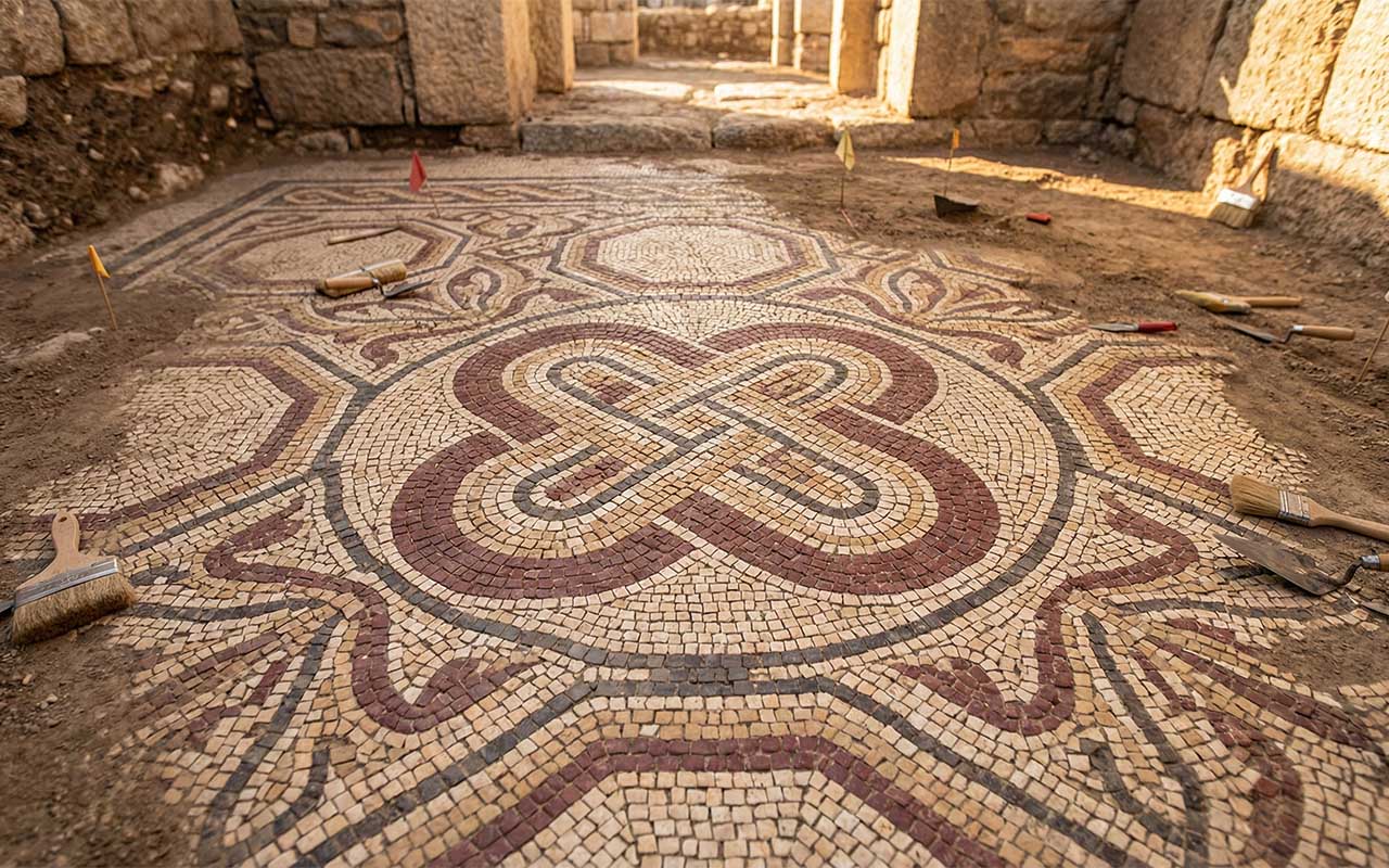Tajemniczy "Węzeł Salomona" Odkryty w Turcji. Ta Mozaika Miała Chronić przed Złym Okiem