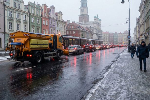 Lodowy armagedon w Wielkopolsce: Region sparaliżowany przez marznący deszcz i "szklankę" na drogach
