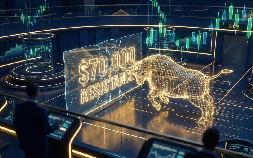 Bitcoin u Bram Raju: Poziom 70 000 USD Ponownie na Celowniku Inwestorów