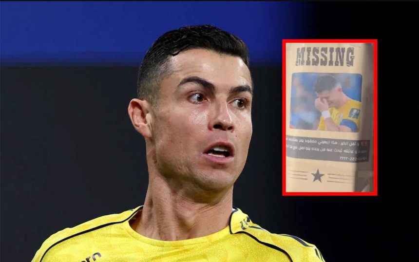 "Poszukiwany mężczyzna ze skłonnością do płaczu". Brutalna kpina z Ronaldo na ulicach Rijadu