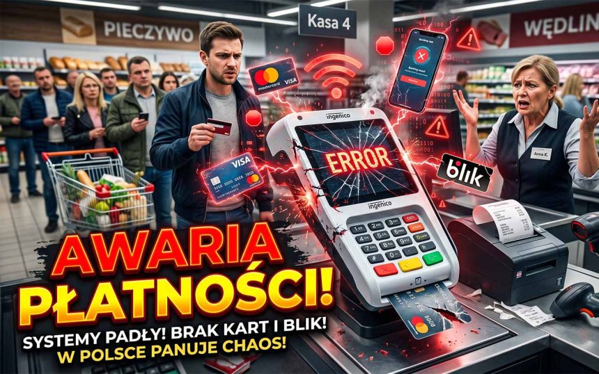 Paraliż Płatności Bezgotówkowych w Polsce: Globalna Awaria Systemów BLIK, Visa i Mastercard