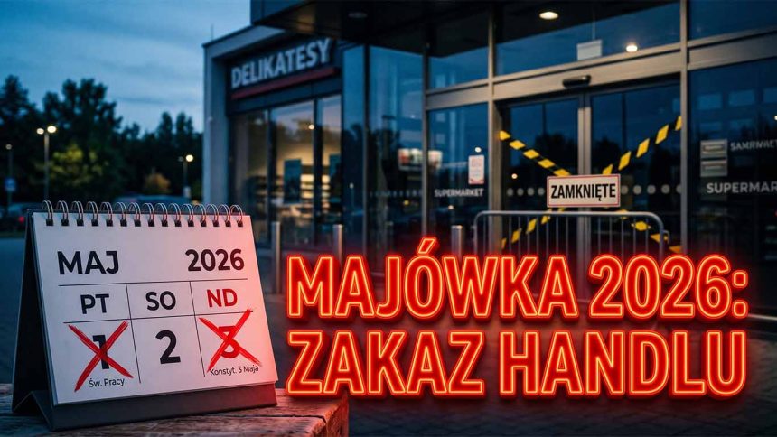 Harmonogram otwarcia sklepów podczas długiego weekendu majowego 2026