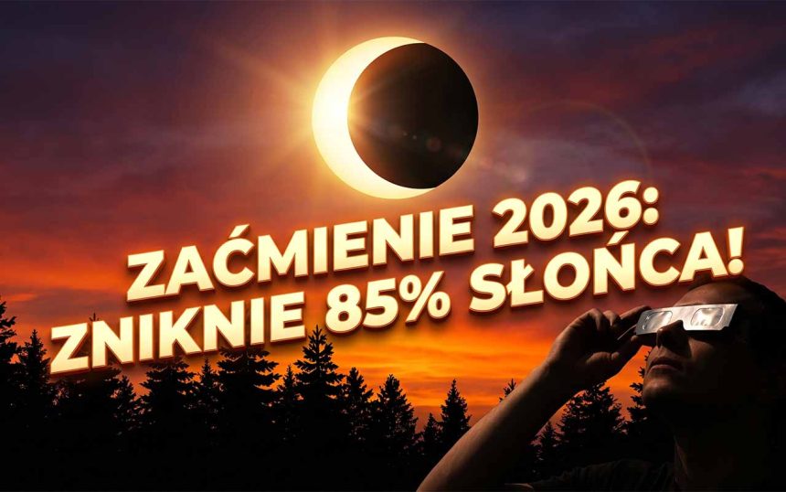 Zaćmienie Słońca 2026 nad Polską: Gdzie tarcza zniknie w 85 procentach