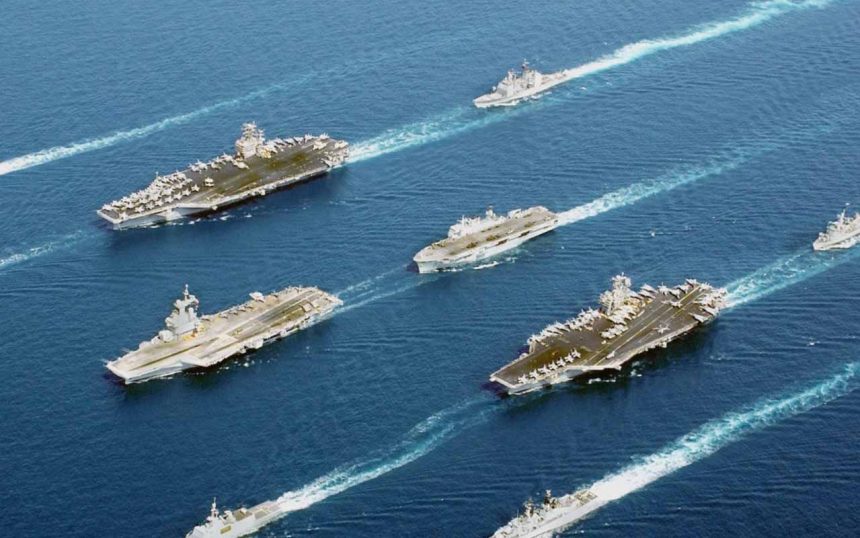 Trzy grupy lotniskowców USA na Bliskim Wschodzie: Potężna siła