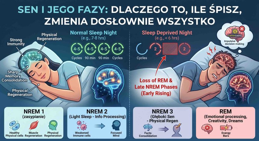 Sen i jego fazy: dlaczego to, ile śpisz, zmienia dosłownie wszystko