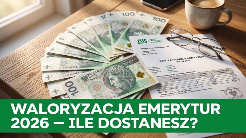 Waloryzacja emerytur 2026 – ile wyniosła podwyżka i komu przysługuje?