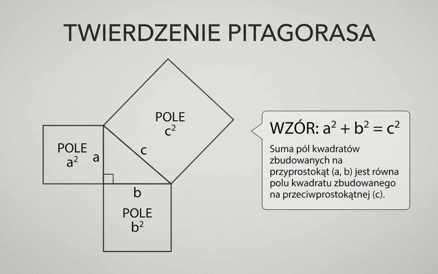 Twierdzenie Pitagorasa – wzór i zadania