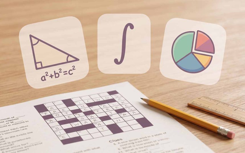 Krzyżówki „Matematyka" online — 3 poziomy z odpowiedziami