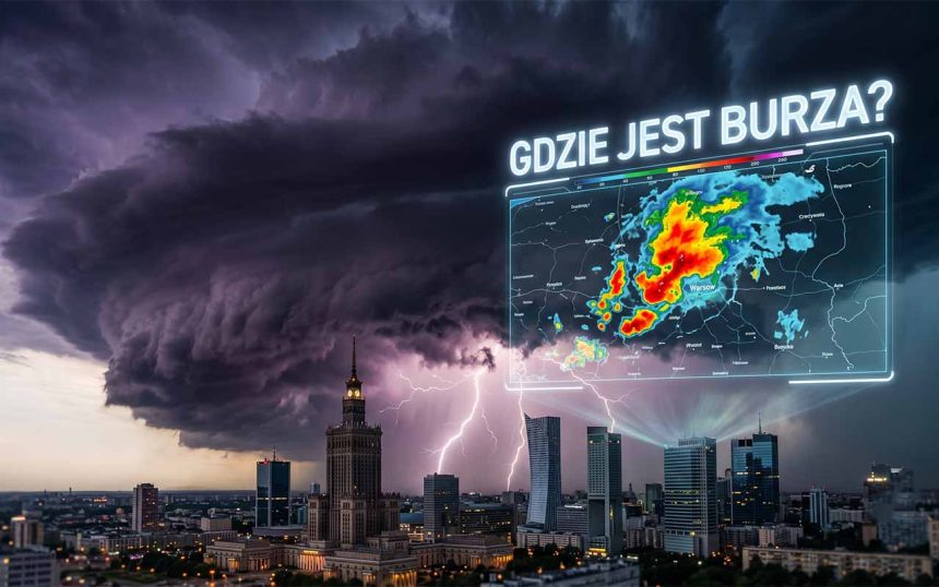 Gdzie jest burza 9 czerwca? Radar opadów i mapa wyładowań na żywo