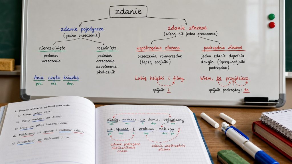 Zdanie pojedyncze i złożone: jak je rozpoznać, przeanalizować oraz poprawnie opisać na przykładach?