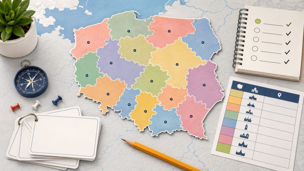 Województwa i ich stolice – mapa Polski, tabela oraz quiz z odpowiedziami