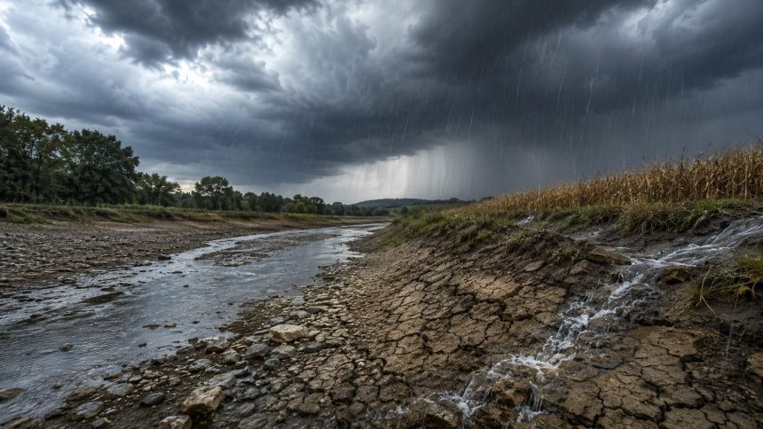 Susza hydrologiczna mimo deszczu: dlaczego ulewy powodują nagłe wezbrania, ale nie odbudowują poziomu rzek, zasobów gleby ani wód podziemnych? Wyjaśniamy mechanizm zjawiska w Polsce!