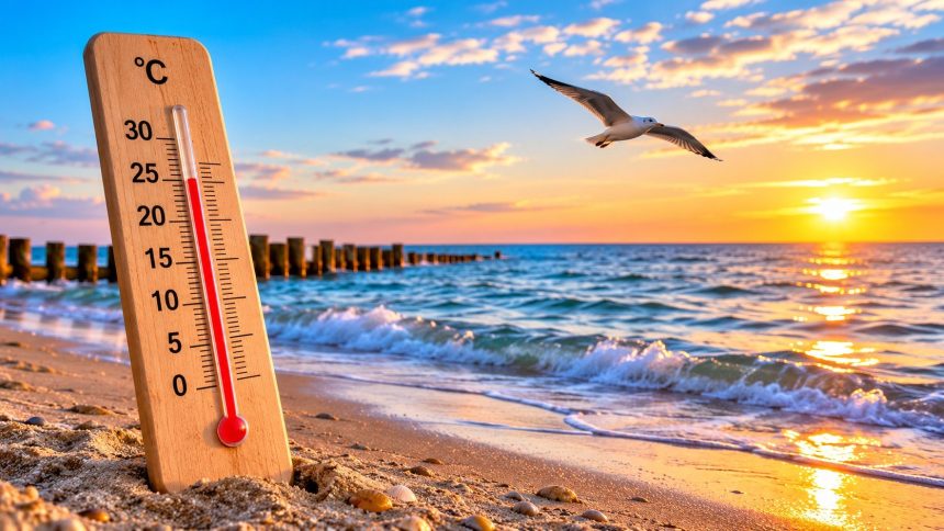 Dlaczego Bałtyk bywa cieplejszy wieczorem niż w południe? Wyjaśniamy wpływ słońca, wiatru, prądów przybrzeżnych i upwellingu na temperaturę wody przy polskich plażach latem. Jak wybrać porę kąpieli?!