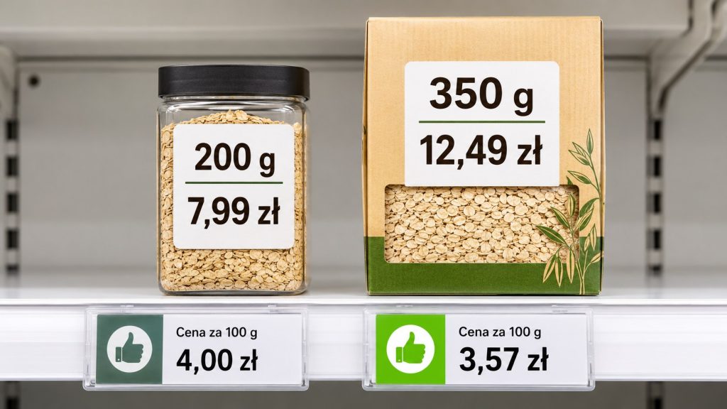 Czy bardziej opłaca się 200 g za 7,99 zł czy 350 g za 12,49 zł? Dokładne wyliczenie