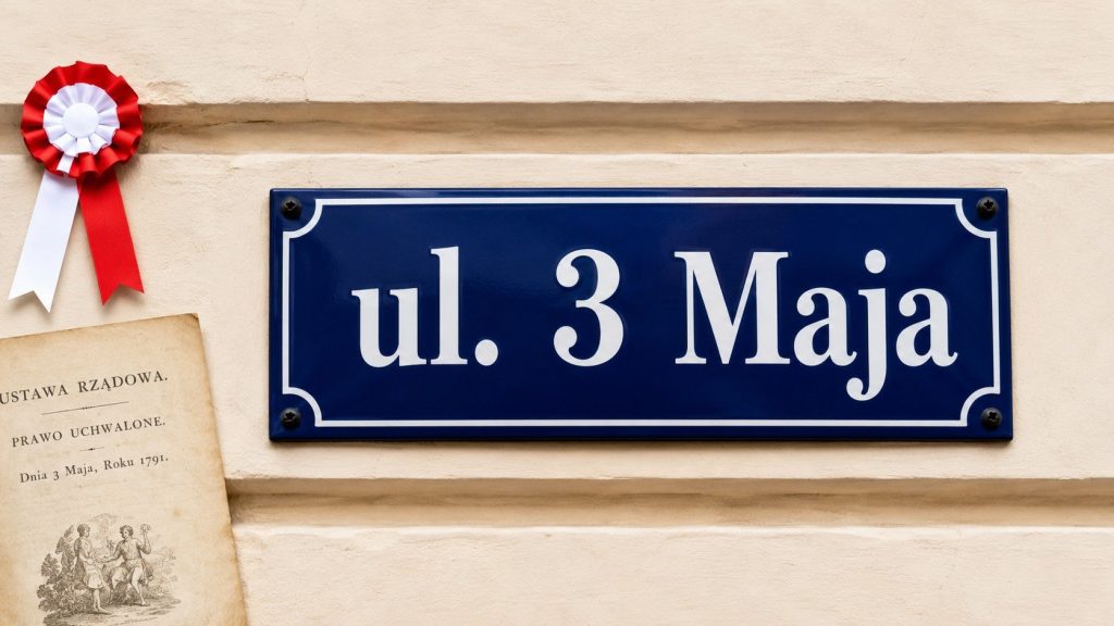 Dlaczego polskie miasta mają ulice 3 Maja, 11 Listopada i 1 Maja? Historia dat na tabliczkach ulic.