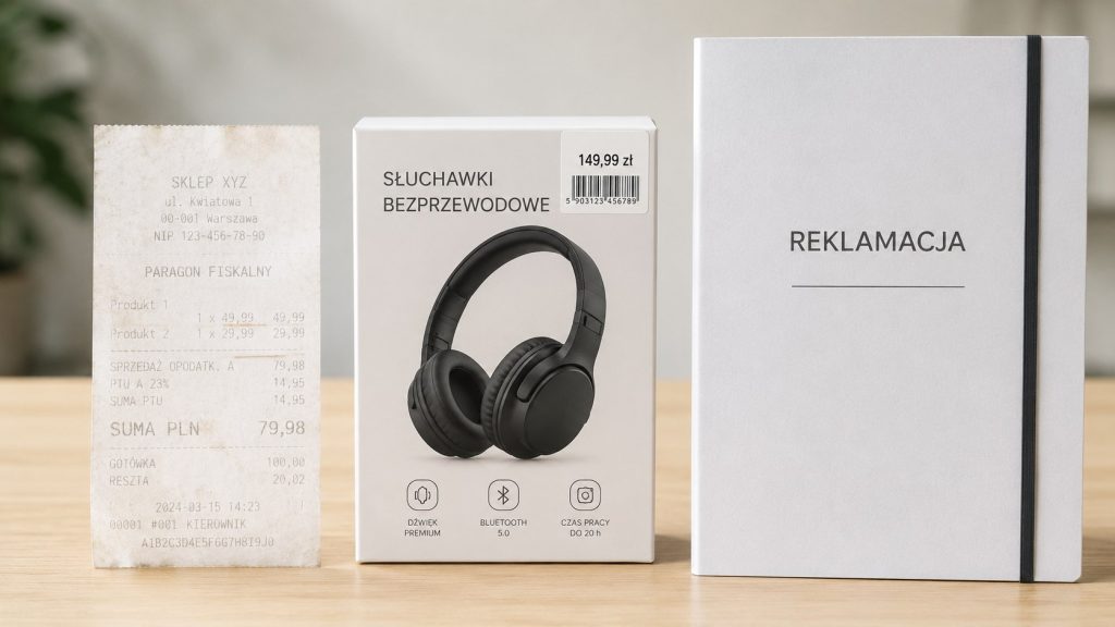 Paragon wyblakł po kilku tygodniach. Czy sklep może odmówić reklamacji bez czytelnego dowodu zakupu