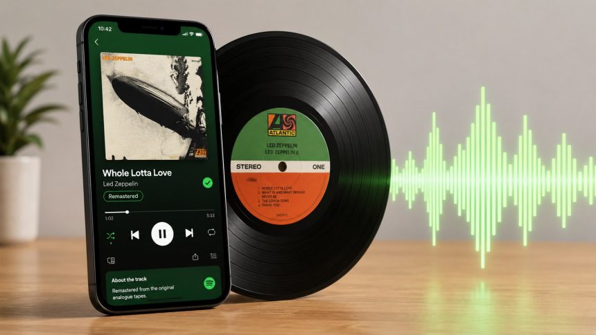 Co oznacza remaster na Spotify i dlaczego starsza piosenka brzmi głośniej? Wyjaśniamy mastering, normalizację LUFS, kompresję i różnice między remasterem a oryginałem. Sprawdź, co naprawdę słyszysz!
