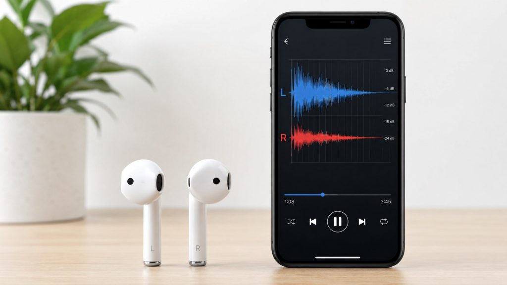 Dlaczego jedna słuchawka gra ciszej? Sprawdź balans stereo, siatkę i nagranie