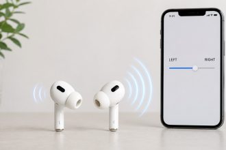 Jedna słuchawka gra ciszej? Sprawdź balans stereo, siatkę głośnika, dopasowanie wkładki i źródło nagrania. Zobacz bezpieczną kolejność testów i ustal, kiedy potrzebny jest serwis albo konsultacja ORL.