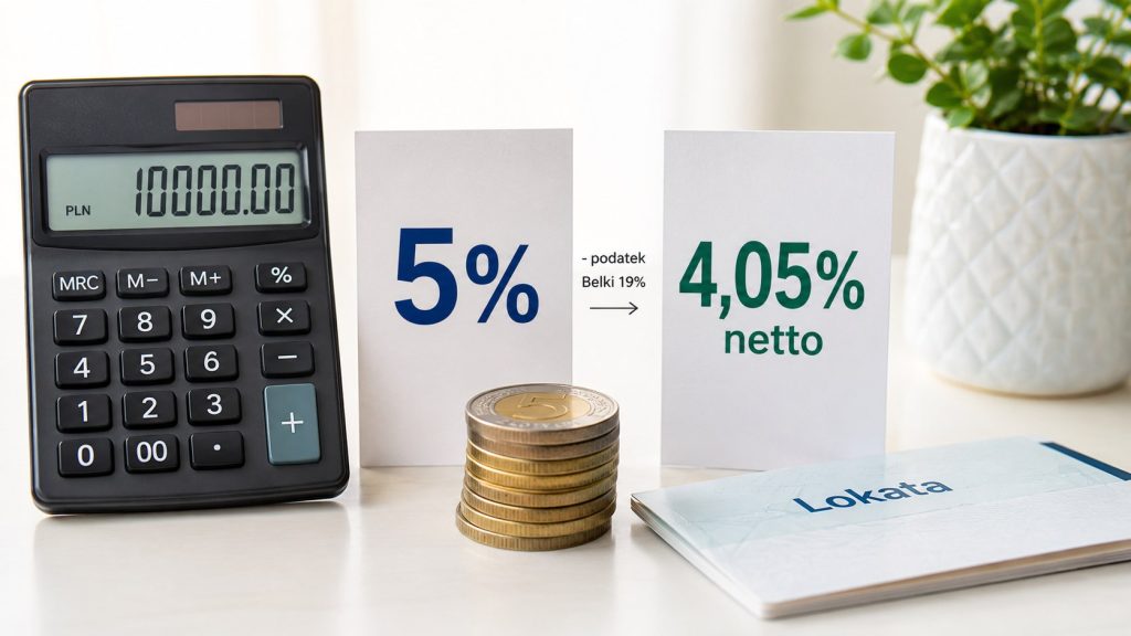 Dlaczego lokata 5% nie daje 5% zysku i jak policzyć odsetki netto po podatku Belki w Polsce w 2026?