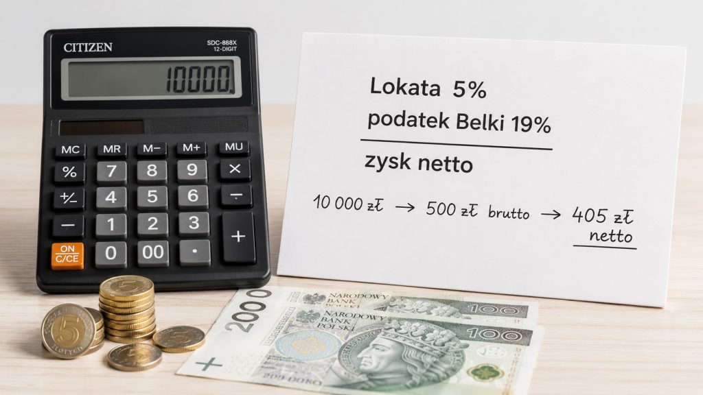 Dlaczego lokata 5% nie daje 5% zysku i jak policzyć odsetki netto po podatku Belki w Polsce w 2026?