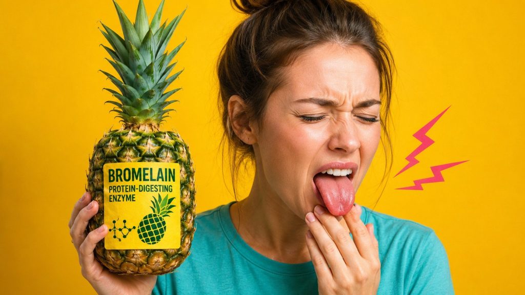 Dlaczego po zjedzeniu ananasa szczypie język? Winna jest bromelaina