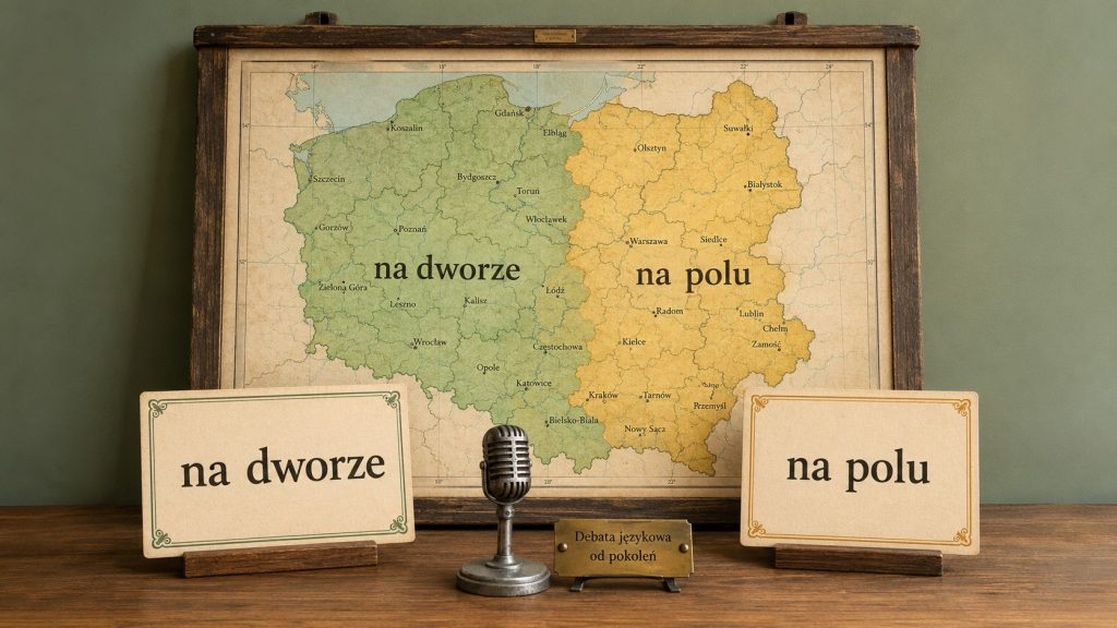 „Na dworze” czy „na polu”? Mapa polskiego sporu językowego i historia obu wyrażeń