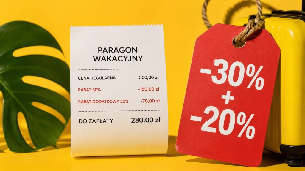 Wakacyjny paragon z rabatem 30% i 20% — ile naprawdę wynosi zniżka