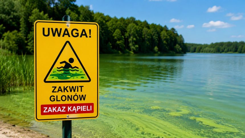 Sinice czy zwykły zakwit glonów? Sprawdź kolor, kożuch, zapach i status kąpieliska. Zobacz, kiedy nie wchodzić do jeziora i jak reagować po kontakcie z wodą.