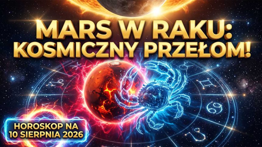 Horoskop na 10 sierpnia 2026 roku: Wejście Marsa w znak Raka, kosmiczne przełomy i absolutny reset energii dla każdego znaku zodiaku