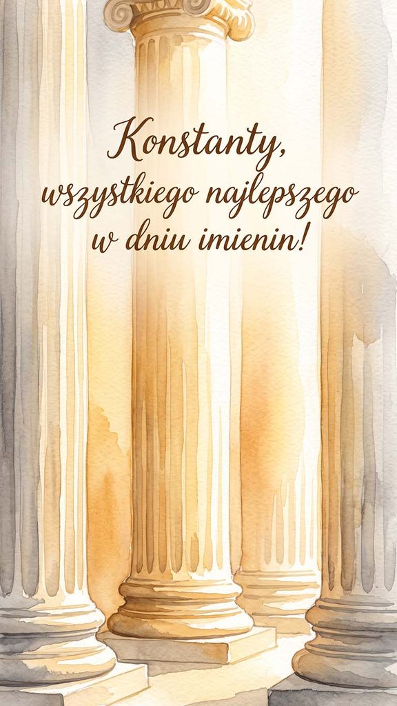 Imieniny Konstantego: 26 sierpnia. Imię, które znaczy „niezłomny"