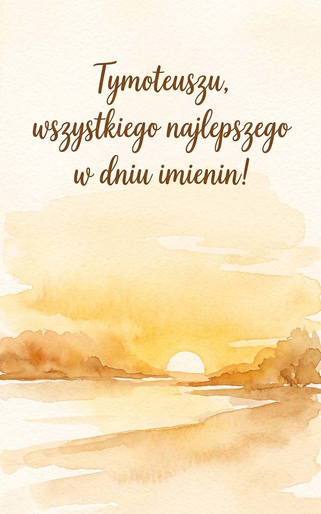 Imieniny Tymoteusza: 22 sierpnia. Imię, które znaczy „czczący Boga"