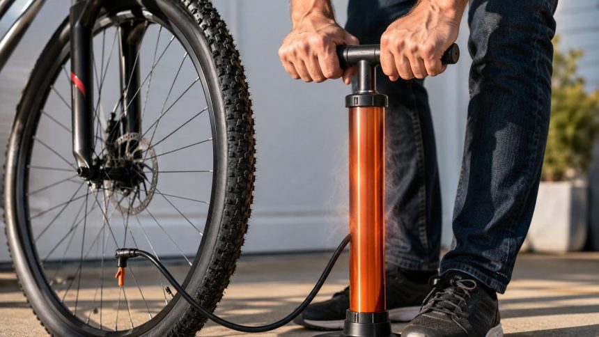 Dlaczego pompka rowerowa robi się gorąca podczas pompowania opony? Wyjaśniamy sprężanie powietrza, wzrost temperatury, tarcie, ciśnienie i kiedy nagrzewanie pompki jest zjawiskiem normalnym w trasie.