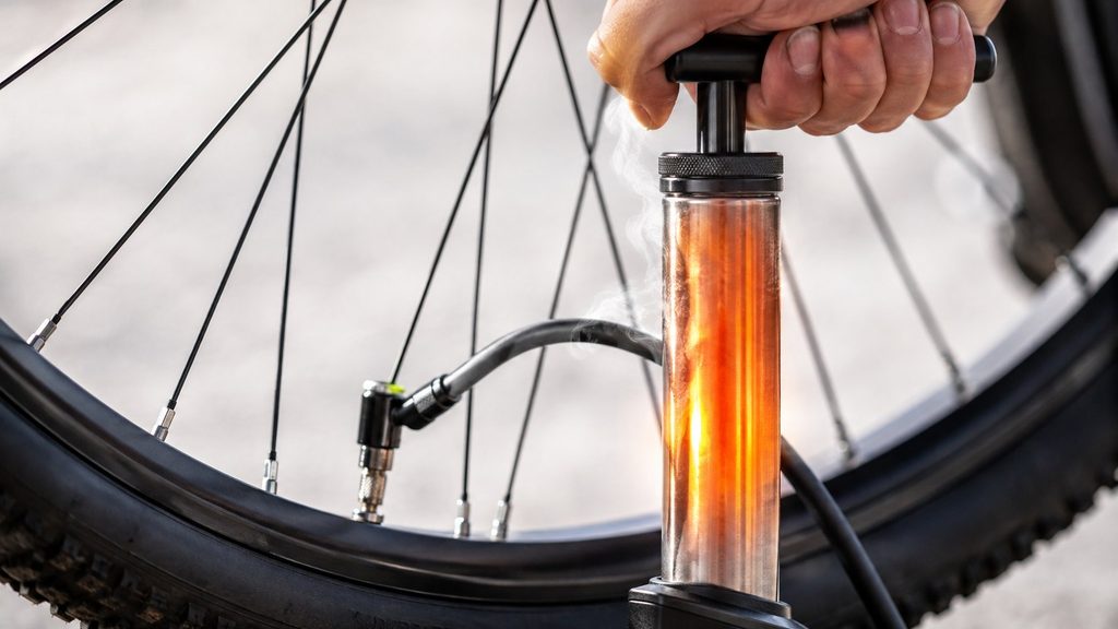 Dlaczego pompka rowerowa robi się gorąca? Powietrze pokazuje prostą zasadę fizyki