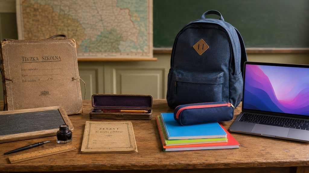 Jak zmieniała się polska wyprawka szkolna przez 100 lat? Od tektury do laptopa
