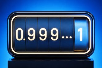 Dlaczego 0,999… = 1, choć wygląda na liczbę mniejszą? Poznaj trzy matematyczne dowody, znaczenie nieskończonego rozwinięcia i błąd z „ostatnią dziewiątką”, który myli wiele osób.