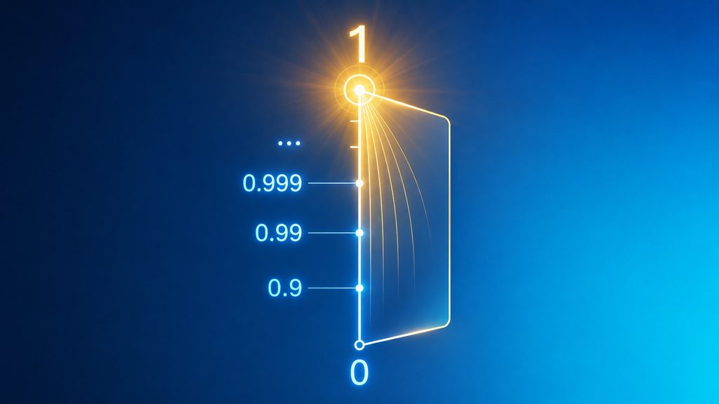 0,999… naprawdę równa się 1. Dlaczego matematyka nie zostawia tu nawet najmniejszej luki?