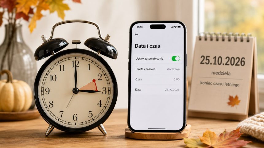 Zmiana czasu 2026 w Polsce nastąpi 25 października. Sprawdź, o której cofamy zegarki, czy telefon zrobi to sam i co ustawić w iPhone oraz Androidzie.