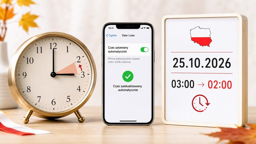 Zmiana czasu 2026 w Polsce: kiedy cofamy zegarki i czy telefon zrobi to automatycznie?