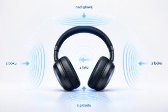 Dolby Atmos w słuchawkach wykorzystuje HRTF i renderowanie binauralne, by dwa przetworniki tworzyły wrażenie dźwięku z boków, tyłu i góry. Wyjaśniamy mechanizm, ograniczenia i praktyczne różnice też.