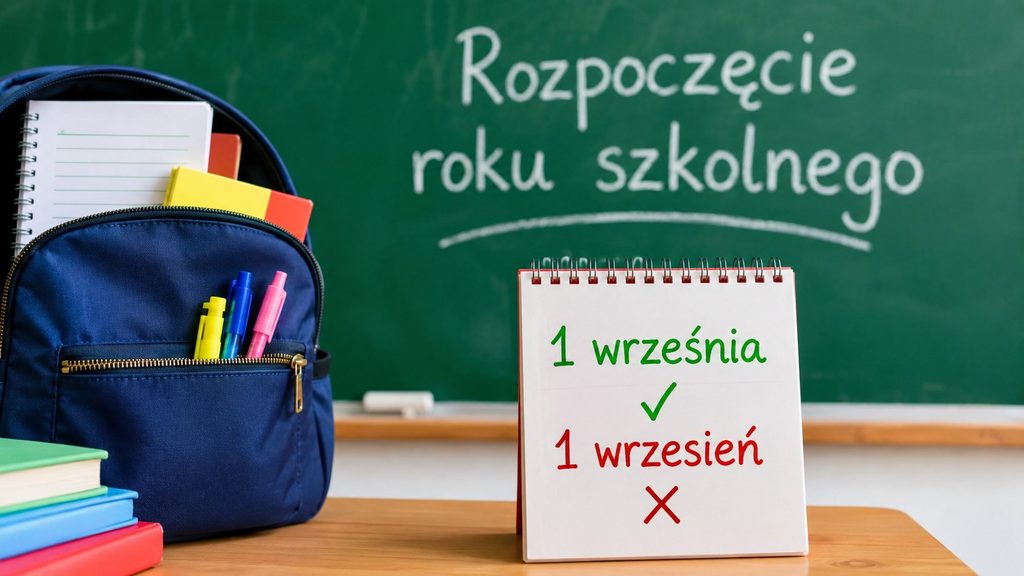 „1 września” czy „1 wrzesień”? Początek roku szkolnego znów przypomina o częstym błędzie