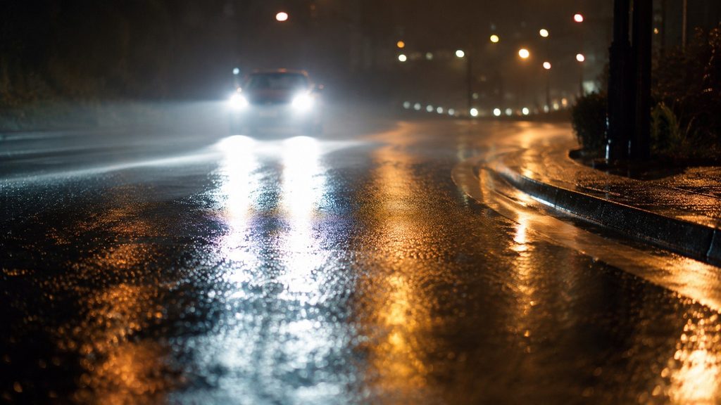 Dlaczego mokra jezdnia nocą oślepia mocniej niż sucha? Reflektory odbijają się zupełnie inaczej