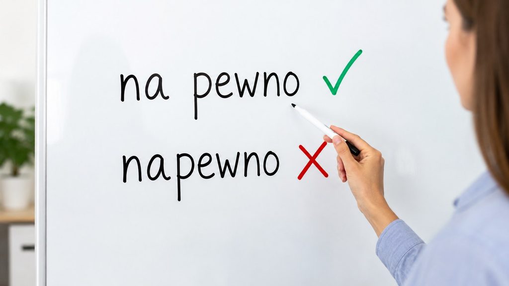 „Na pewno” czy „napewno”? Tylko jeden zapis jest poprawny — zasada nie ma wyjątków